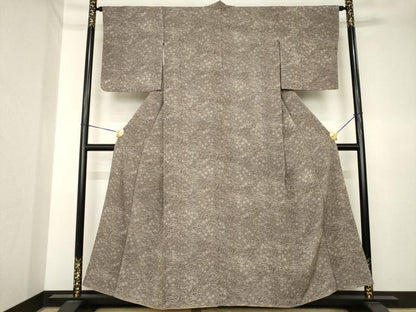 平和屋着物●江戸小紋　流水花文　正絹　逸品　AABK3940ck