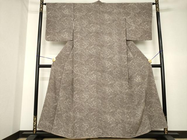 平和屋着物●江戸小紋　流水花文　正絹　逸品　AABK3940ck