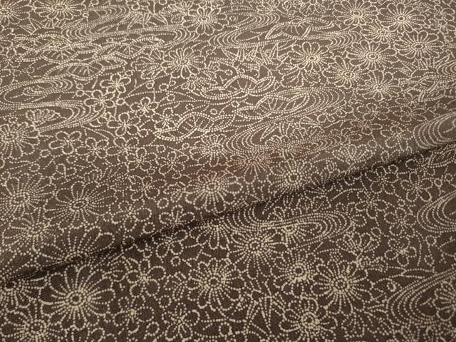 平和屋着物●江戸小紋　流水花文　正絹　逸品　AABK3940ck