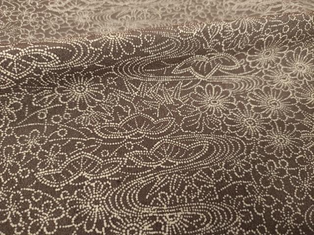 平和屋着物●江戸小紋　流水花文　正絹　逸品　AABK3940ck