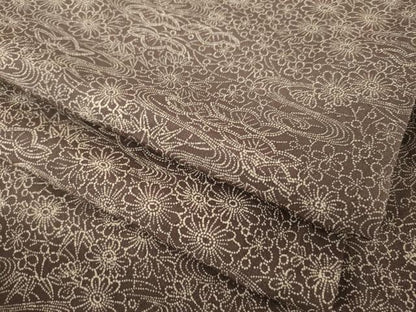 平和屋着物●江戸小紋　流水花文　正絹　逸品　AABK3940ck
