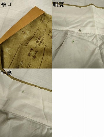 平和屋着物●上質な紬　琉球絣文様　正絹　逸品　AABK3949ck