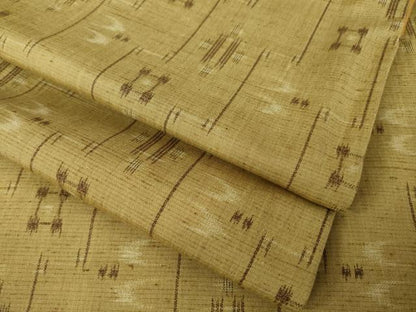 平和屋着物●上質な紬　琉球絣文様　正絹　逸品　AABK3949ck