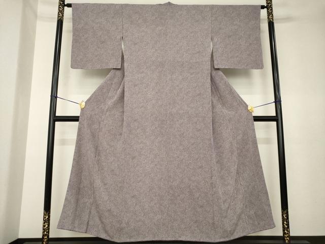 平和屋着物●江戸小紋　菊　正絹　逸品　AABK3950ck