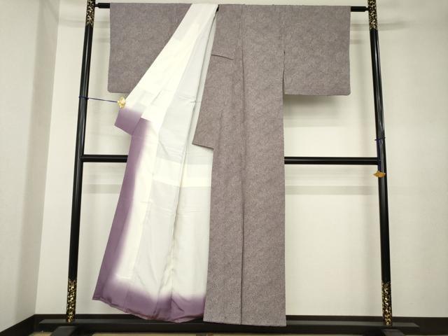 平和屋着物●江戸小紋　菊　正絹　逸品　AABK3950ck