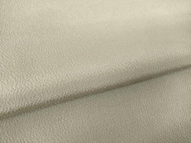 平和屋着物●松尾光琳　色無地　茶鼠色　鬼しぼ縮緬　正絹　逸品　AABK3951ck