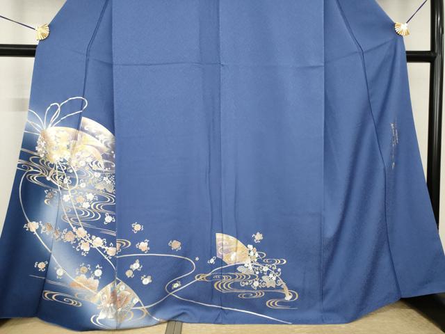 平和屋着物●金彩友禅　卓越技能者・名工・和田光正　訪問着　地紙鳳凰花文　金銀彩　正絹　逸品　AABK3957ck