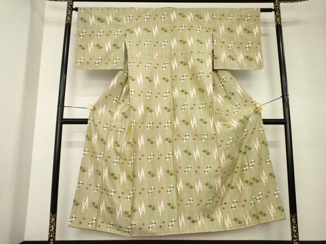 平和屋着物●本場琉球絣　紬　正絹　逸品　AABK3960ck