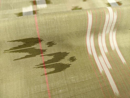 平和屋着物●本場琉球絣　紬　正絹　逸品　AABK3960ck