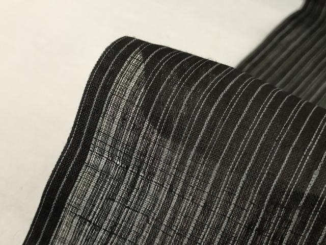 平和屋着物＊夏物　男性　上布　縞　麻　逸品　AABK3963jd