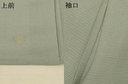 平和屋着物＊夏物　色無地　絽　千草鼠色　正絹　逸品　AABK3970jd