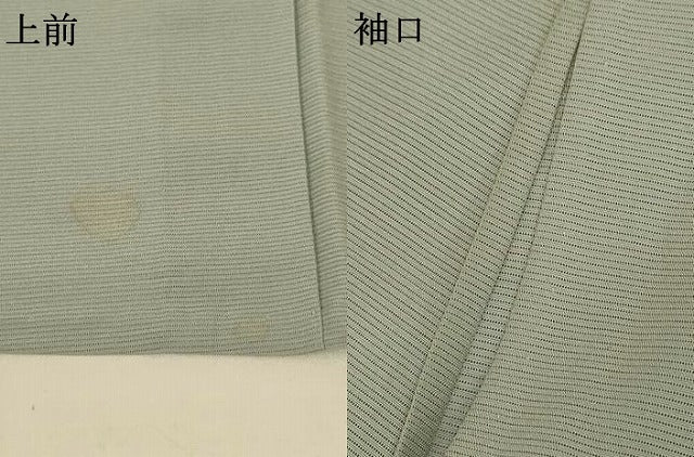 平和屋着物＊夏物　色無地　絽　千草鼠色　正絹　逸品　AABK3970jd