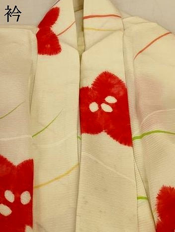 平和屋着物＊夏物　小紋　絽　絞り　芝葉文　正絹　逸品　AABK3973jd