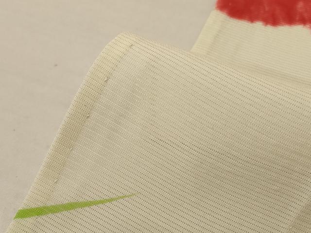 平和屋着物＊夏物　小紋　絽　絞り　芝葉文　正絹　逸品　AABK3973jd