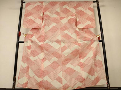 平和屋着物＊夏物　紗紬　吉祥文　正絹　逸品　AABK3975jd