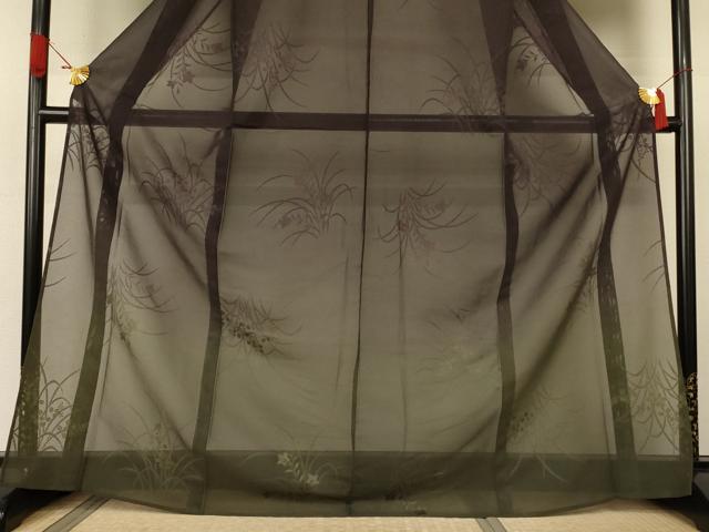 平和屋着物＊夏物　訪問着　草花紋紗　暈し染め　高島屋扱い　正絹　逸品　AABK3979jd
