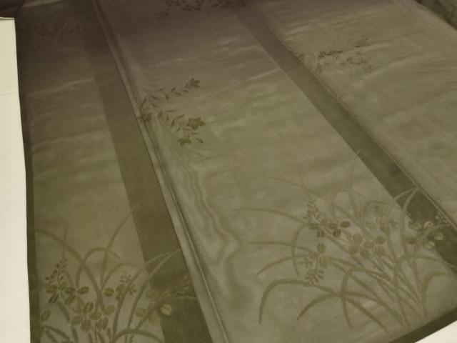 平和屋着物＊夏物　訪問着　草花紋紗　暈し染め　高島屋扱い　正絹　逸品　AABK3979jd