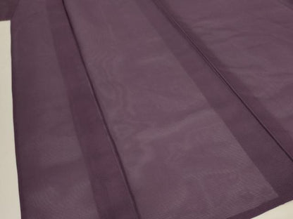 平和屋着物＊夏物　色無地　絽　滅紫色　正絹　逸品　AABK3985jd
