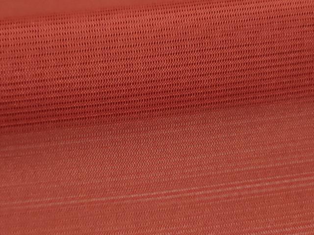 平和屋着物＊夏物　色無地　絽　海老茶色　洗える着物　AABK3987jd