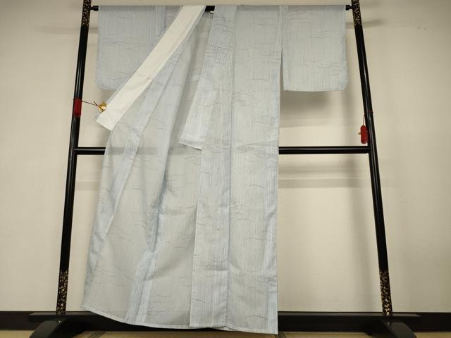 平和屋着物＊夏物　小紋　絽　露芝文　洗える着物　AABK4002jd