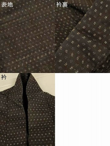 平和屋着物＊夏物　男性　上布　絣柄　麻　逸品　AABK4006jd