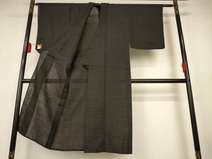 平和屋着物＊夏物　男性　上布　絣柄　麻　逸品　AABK4006jd