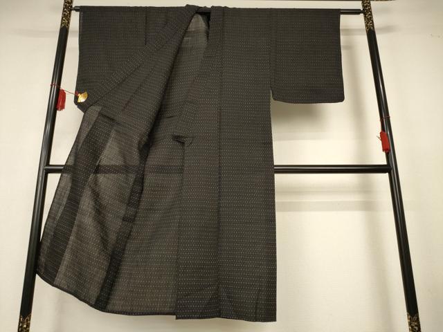 平和屋着物＊夏物　男性　上布　絣柄　麻　逸品　AABK4006jd