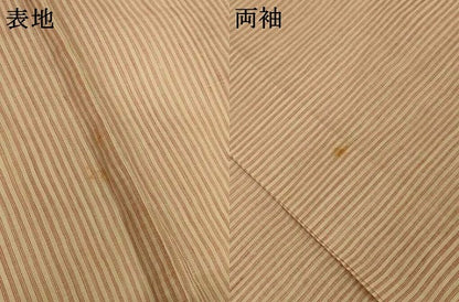 平和屋着物＊夏物　小千谷ちぢみ　縞　麻　逸品　AABK4010jd