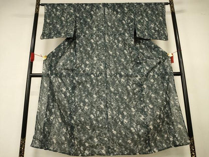 平和屋着物＊夏物　上布　草花文　麻　逸品　AABK4012jd