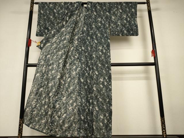 平和屋着物＊夏物　上布　草花文　麻　逸品　AABK4012jd
