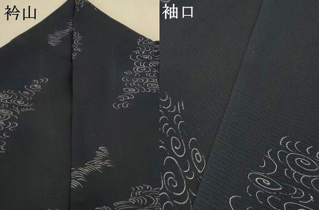 平和屋着物＊夏物　小紋　絽　流水文　正絹　逸品　AABK4013jd