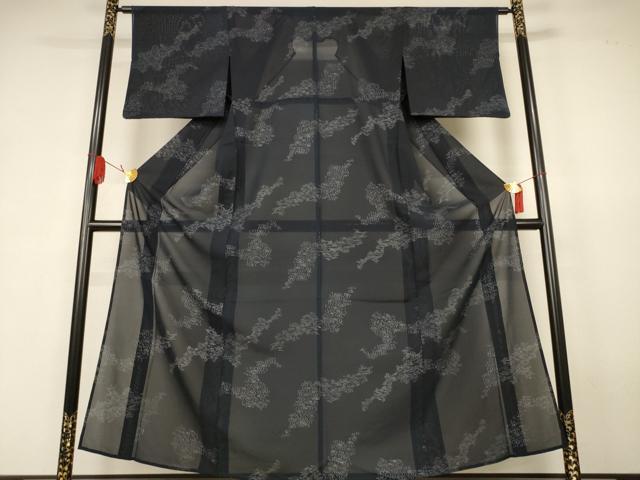 平和屋着物＊夏物　小紋　絽　流水文　正絹　逸品　AABK4013jd