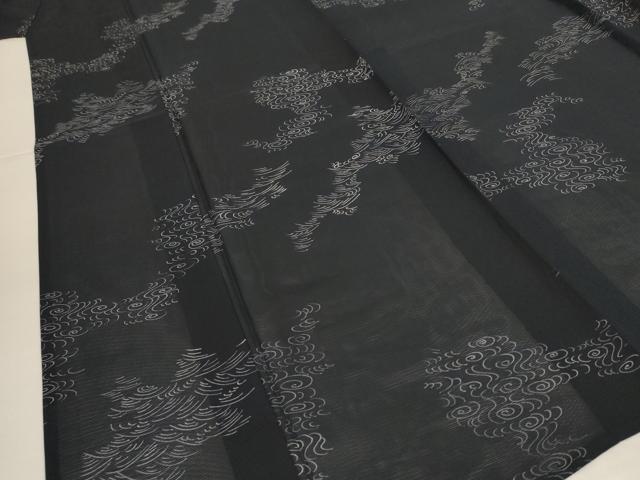 平和屋着物＊夏物　小紋　絽　流水文　正絹　逸品　AABK4013jd