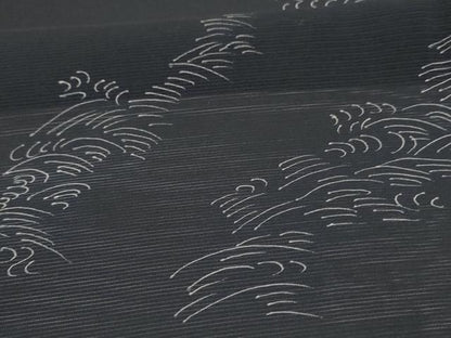 平和屋着物＊夏物　小紋　絽　流水文　正絹　逸品　AABK4013jd