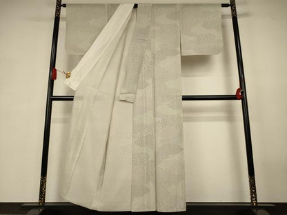 平和屋着物＊夏物　江戸小紋　絽　雲取り吉祥文　正絹　逸品　AABK4015jd