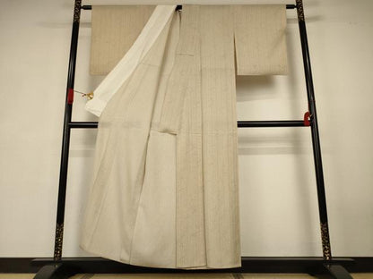 平和屋着物＊夏物　小紋　絽　松葉　間道　正絹　逸品　AABK4019jd