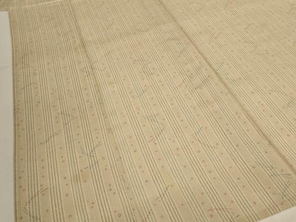 平和屋着物＊夏物　小紋　絽　松葉　間道　正絹　逸品　AABK4019jd