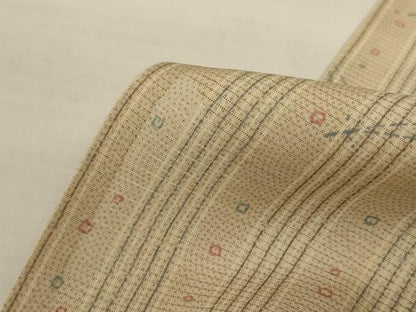 平和屋着物＊夏物　小紋　絽　松葉　間道　正絹　逸品　AABK4019jd
