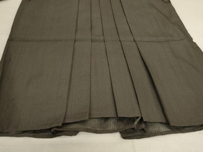平和屋着物＊夏物　男性　行灯袴　縦絽　縞　正絹　逸品　AABK4021jd