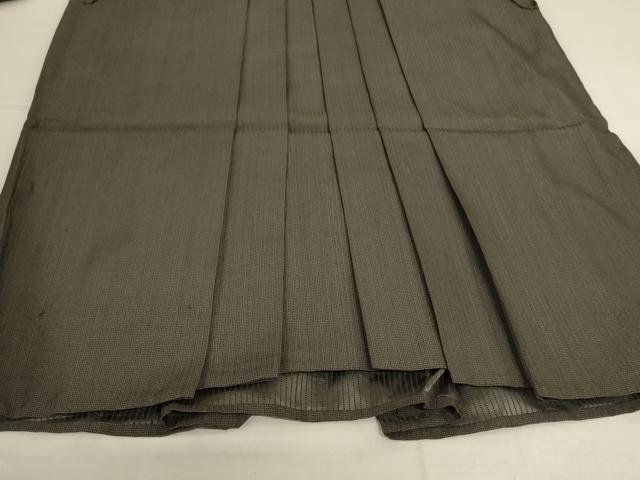 平和屋着物＊夏物　男性　行灯袴　縦絽　縞　正絹　逸品　AABK4021jd