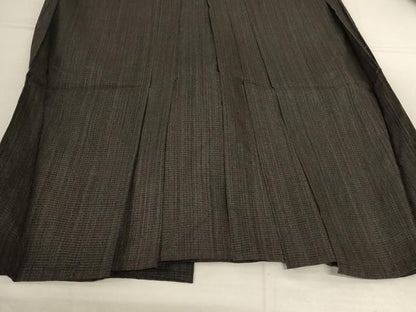 平和屋着物＊夏物　男性　馬乗り袴　絽　霞文　正絹　逸品　AABK4022jd
