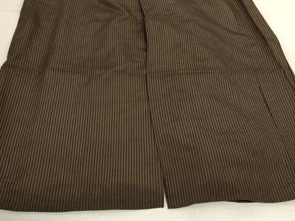 平和屋着物＊夏物　男性　馬乗り袴　縦絽　縞　正絹　逸品　AABK4023jd