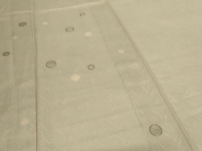 平和屋着物＊夏物　訪問着　絽　刺繍　草葉丸文　銀糸　正絹　逸品　AABK4024jd
