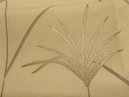 平和屋着物＊夏物　訪問着　絽　草花文　金彩　正絹　逸品　AABK4031jd