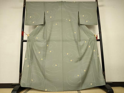 平和屋着物＊夏物　小紋　絽　蛍　正絹　逸品　AABK4033jd