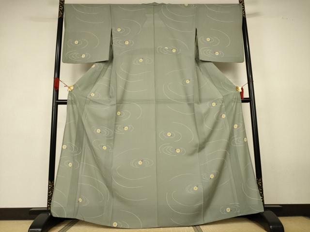 平和屋着物＊夏物　小紋　絽　蛍　正絹　逸品　AABK4033jd