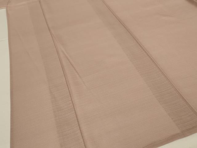 平和屋着物＊夏物　色無地　変わり絽　白茶色　正絹　逸品　AABK4035jd