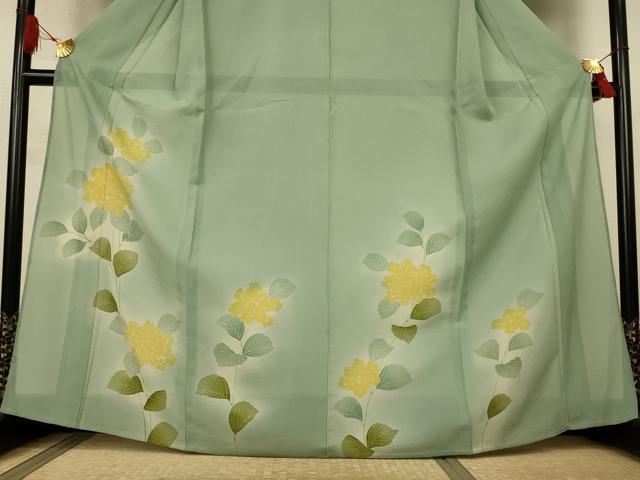 平和屋着物＊夏物　訪問着　絽　紫陽花　暈し染め　正絹　逸品　AABK4036jd