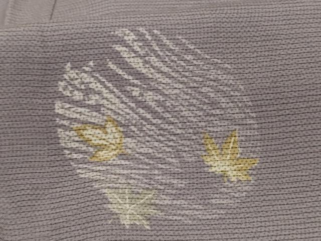 平和屋着物＊夏物　小紋　絽　舞葉丸文　正絹　逸品　AABK4037jd