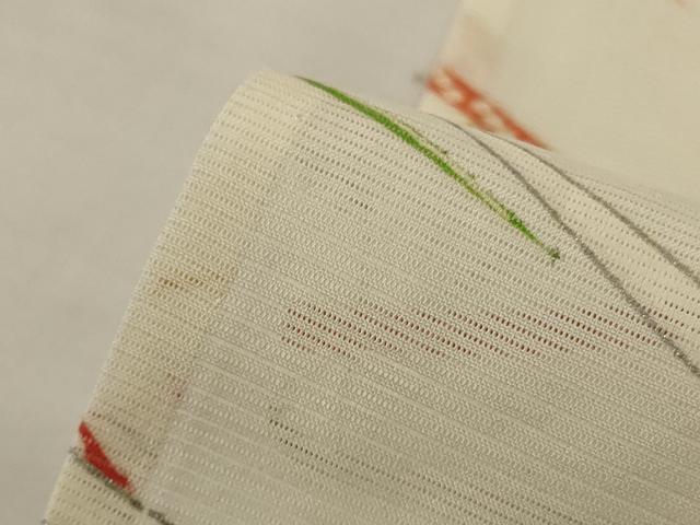 平和屋着物＊夏物　小紋　絽　露芝文　銀彩　正絹　逸品　AABK4038jd